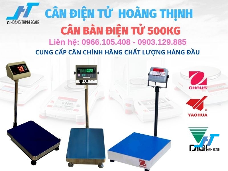 Cân bàn điện tử 500kg được Cân Hoàng Thịnh cung cấp chính hãng chất lượng giá rẻ, mua cân điện tử 500kg Liên hệ 0966.105.408 để được giảm giá ngay 10%