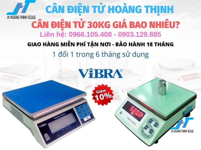 Cân điện tử 30kg được Cân Hoàng Thịnh cung cấp chất lượng chính hãng, bạn muốn biết cân điện tử 30kg giá bao nhiêu liên hệ 0966.105.408 để được giảm giá ngay 10%