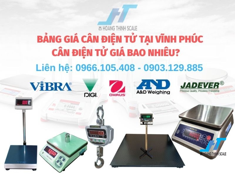 Bảng giá cân điện tử tại Vĩnh Phúc, cân điện tử giá bao nhiêu loại 3kg 6kg 15kg 30kg 60kg 100kg 200kg 300kg 500kg 1 tấn 2 tấn 3 tấn 5 tấn 10 tấn. Liên hệ 0966.105.408