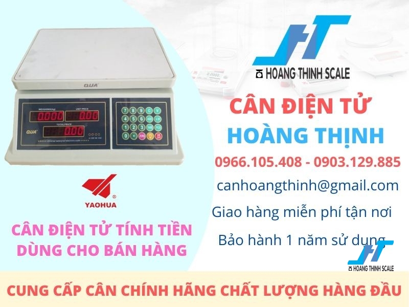 Cân điện tử tính tiền được Cân Hoàng Thịnh cung cấp chất lượng, cân tối đa 30kg, giá cân điện tử dùng cho bán hàng liên hệ 0966.105.408 giao hàng miễn phí tận nơi, giảm giá 10%