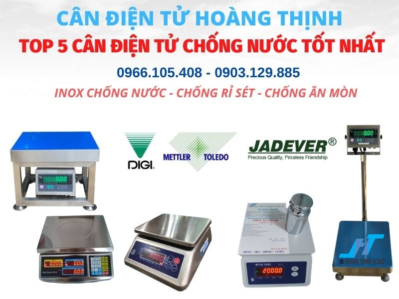 Hãy cùng Cân Hoàng Thịnh liệt kê 5 loại cân điện tử chống nước tốt nhất, cân điện tử dùng trong thủy hải sản các loại theo tiêu chuẩn chống thấm nước, chống oxi hóa, chống ăn mòn