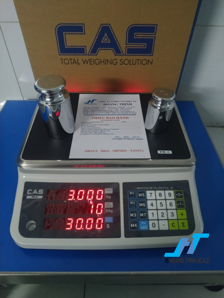 Cân điện tử tính tiền CAS PRII 30kg là mẫu cân thông dụng đa chức năng, được sử dụng cho cân trọng lượng, cân tính giá tiền sản phẩm, chuyên dùng cho các cửa hàng kinh doanh