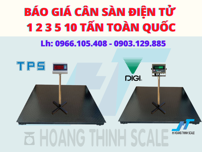 Báo giá cân sàn điện tử 1 2 3 5 10 tấn toàn quốc, cân sàn điện tử dòng cân công nghiệp được Cân Hoàng Thịnh cung cấp chính hãng chất lượng tốt nhất gọi 0966.105.408