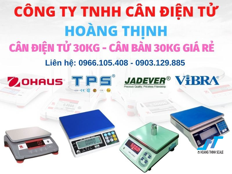 Cân điện tử 30kg dòng cân được CTY Cân Điện Tử Hoàng Thịnh cung cấp trên toàn quốc, báo giá cân bàn 30kg giá rẻ gọi 0966.105.408