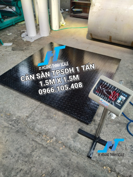 Cân sàn điện tử TPSDH 1 tấn kích thước 1m5 1m5