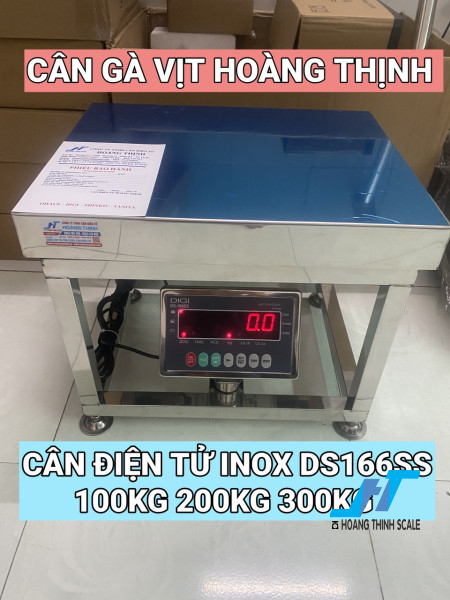 Cân điện tử inox DS166SS 100kg 200kg 300kg cân gà vịt