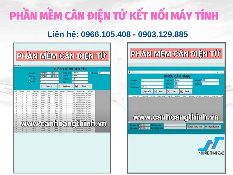 Phần mềm cân điện tử kết nối máy tính có tính ứng dụng cao, giúp doanh nghiệp tiện lợi trong việc quản lý và kiểm soát dữ liệu cân một cách chi tiết nhất