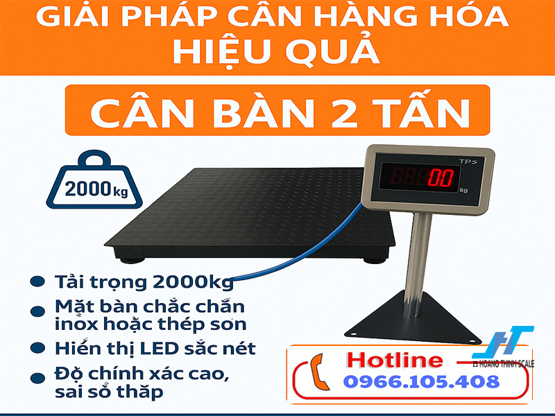 Cân bàn 2 tấn chất lượng chính xác và độ bền cao phù hợp cho các nhà máy, nhà xưởng, kho hàng, giao hàng toàn quốc liên hệ 0966.105.408 để được giảm giá lên đến 10% hôm nay