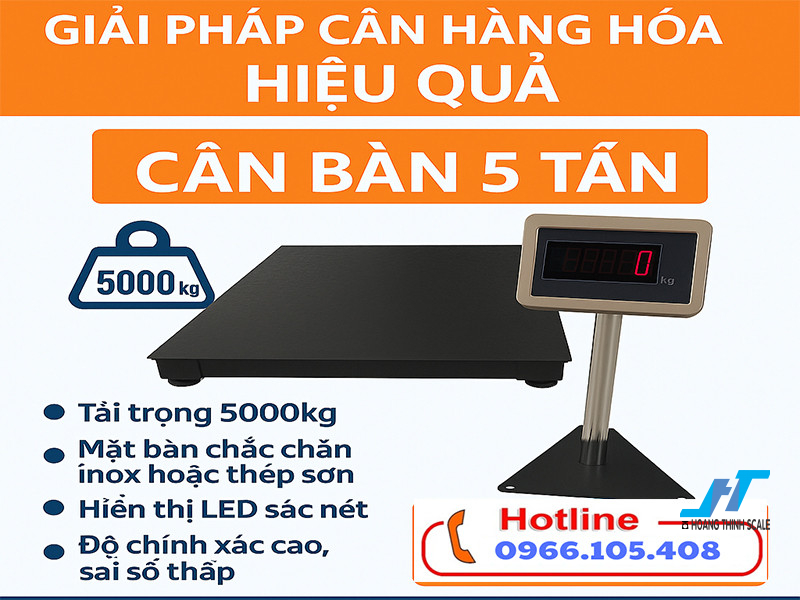 Cân bàn 5 tấn chất lượng chính xác và độ bền cao phù hợp cho các nhà máy, nhà xưởng, kho hàng, giao hàng toàn quốc liên hệ 0966.105.408 để được giảm giá lên đến 10% hôm nay