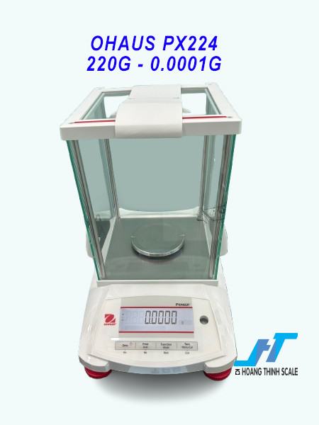 Cân điện tử Ohaus PX224 mức cân 220g độ đọc 0.0001g được Công Ty Cân Hoàng Thịnh cung cấp phân phối trên toàn quốc, báo giá cân điện tử liên hệ 0966.105.408