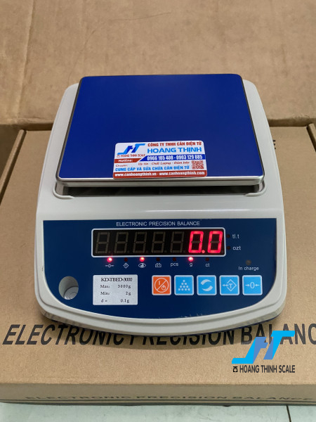 Cân điện tử 3kg 0.1g model KD TBED dòng cân trọng lượng được Cân Hoàng Thịnh phân phối trên toàn quốc, báo giá cân điện tử liên hệ 0966.105.408