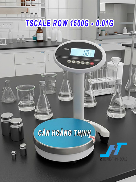 Cân pha sơn TSCALE ROW mức cân 1500g 0.01g là dòng cân kỹ thuật thiết kế dùng cho ngành sơn, cân có trụ để màn hình trên cao nên để thùng sơn dễ dàng